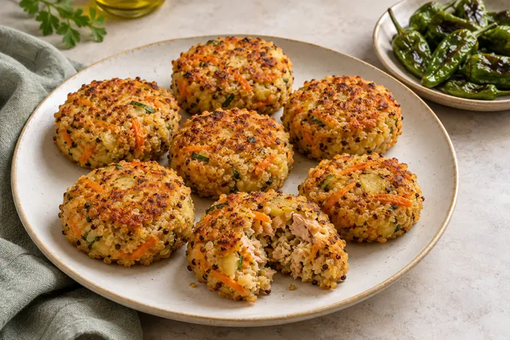 Galettes de quinoa et thon au four