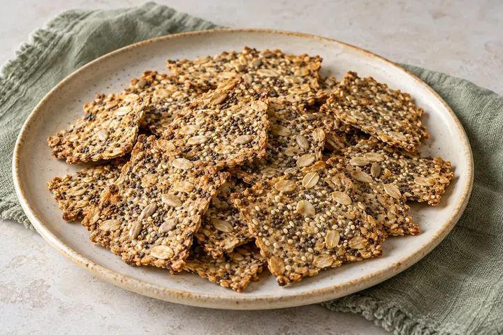 Crackers croustillants aux graines