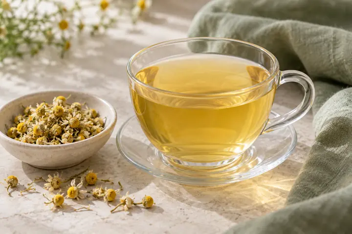 Camomille : infusion et plante séchée