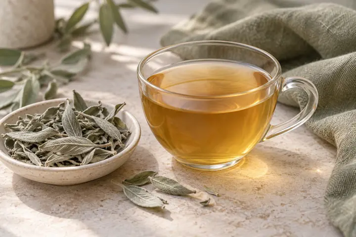 Sauge : infusion et plante séchée